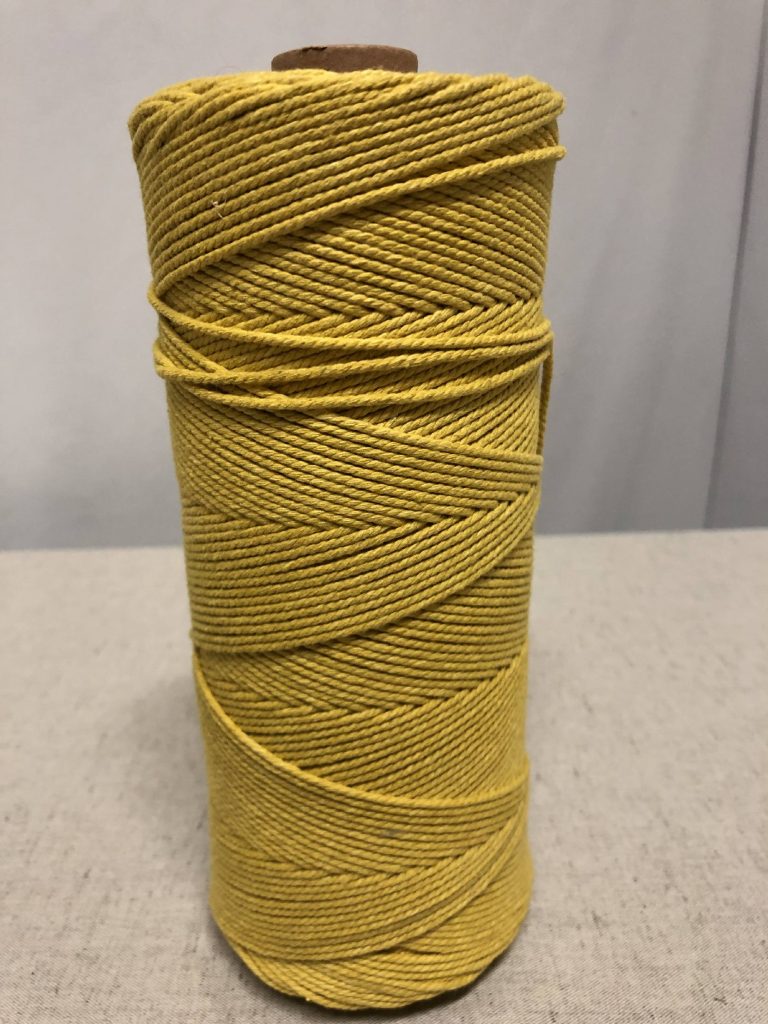 Corde 100% coton couleur jaune moutarde - Les Rotins Nîmois