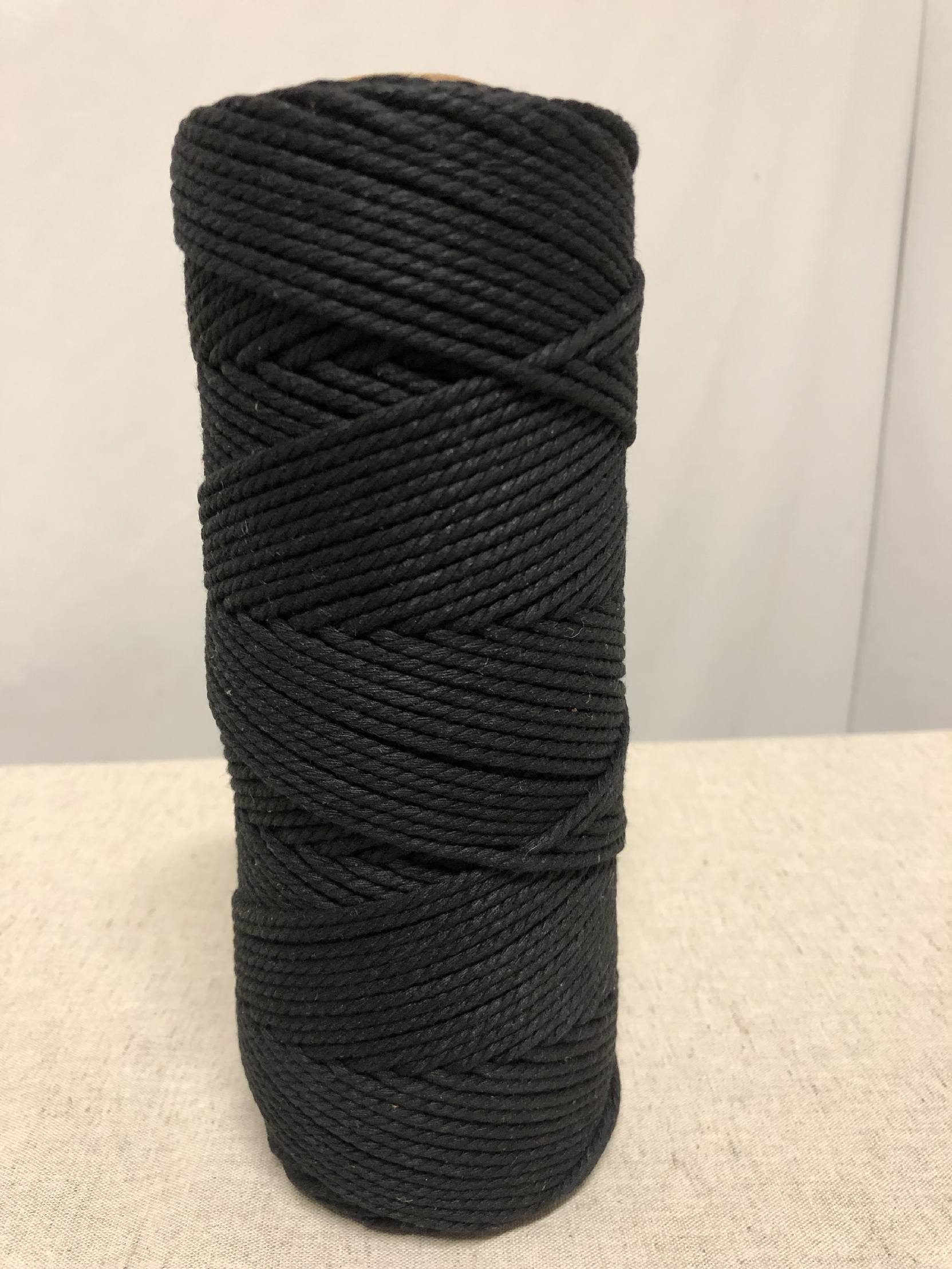Corde 100 % coton couleur noire - Les Rotins Nîmois